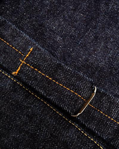 Black Sign 14oz Indigo Denim Pleats Jacket - Standard & Strange