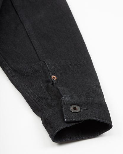 Black Sign 15oz Black Denim Pleats Jacket - Standard & Strange
