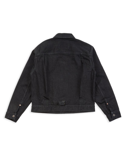 Black Sign 15oz Black Denim Pleats Jacket - Standard & Strange