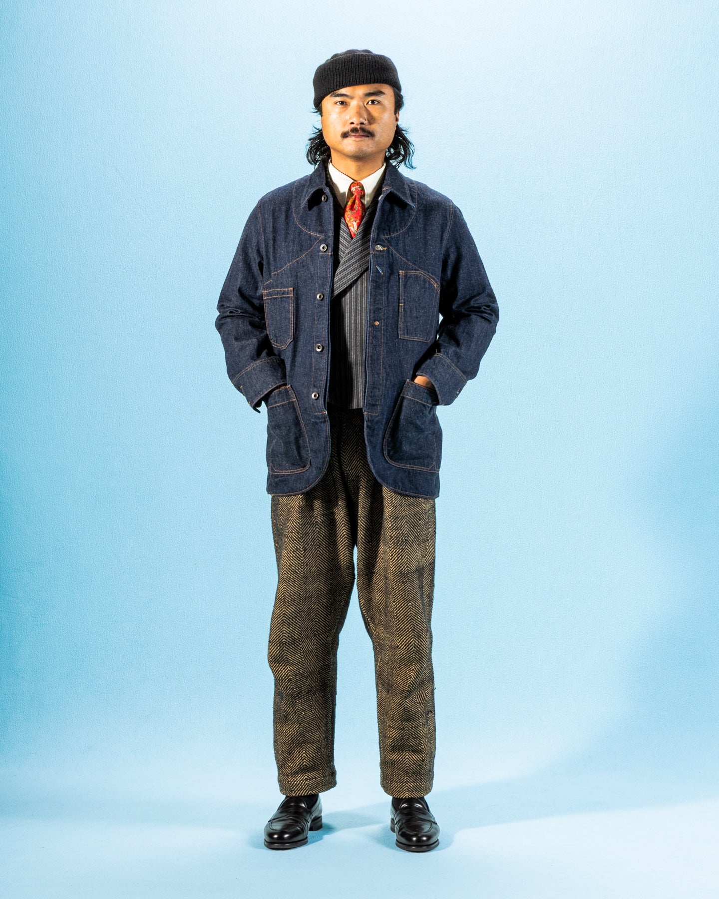 ジャケット・アウター 1910s biaude full open indigo linen 1910s 9oz Death Valley Jacket - Dark Indigo – Standard & Strange