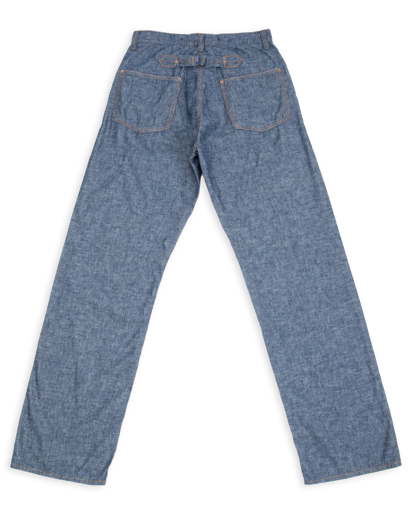 Black Sign 1920s 5.5 oz Death Valley Waist-Overalls - Indigo Chambray - Standard & Strange