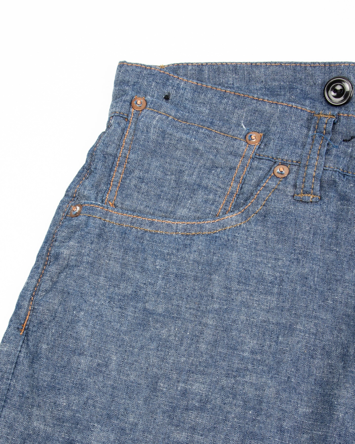 Black Sign 1920s 5.5 oz Death Valley Waist-Overalls - Indigo Chambray - Standard & Strange