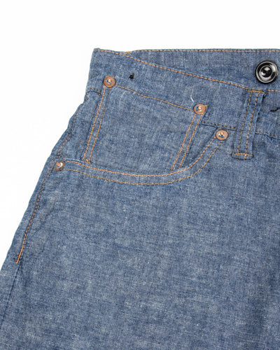 Black Sign 1920s 5.5 oz Death Valley Waist-Overalls - Indigo Chambray - Standard & Strange
