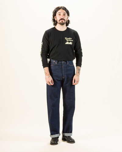 Black Sign 1920s 9 oz Death Valley Waist-Overalls - Dark Indigo - Standard & Strange