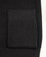 Black Sign 1920s Byron Collar Sweater Coat - Mat Black - Standard & Strange