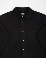 Black Sign 1920s Cow Boy Flannel Shirt - Midnight Black - Standard & Strange