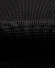 Black Sign 1920s Worsted Byron Collar Jersey x Border Sleeves - Mat Black x Rat Gray Border - Standard & Strange