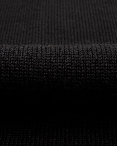 Black Sign 1920s Worsted Byron Collar Jersey x Border Sleeves - Mat Black x Rat Gray Border - Standard & Strange