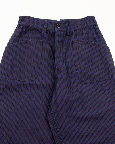Black Sign 1920s "Sashiko" Montgomery Trousers - Deep Indigo - Standard & Strange