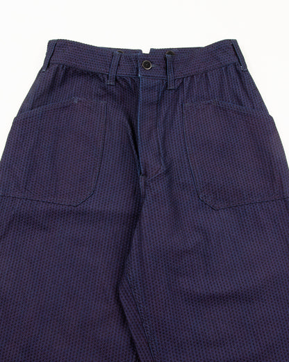 Black Sign 1920s "Sashiko" Montgomery Trousers - Deep Indigo - Standard & Strange