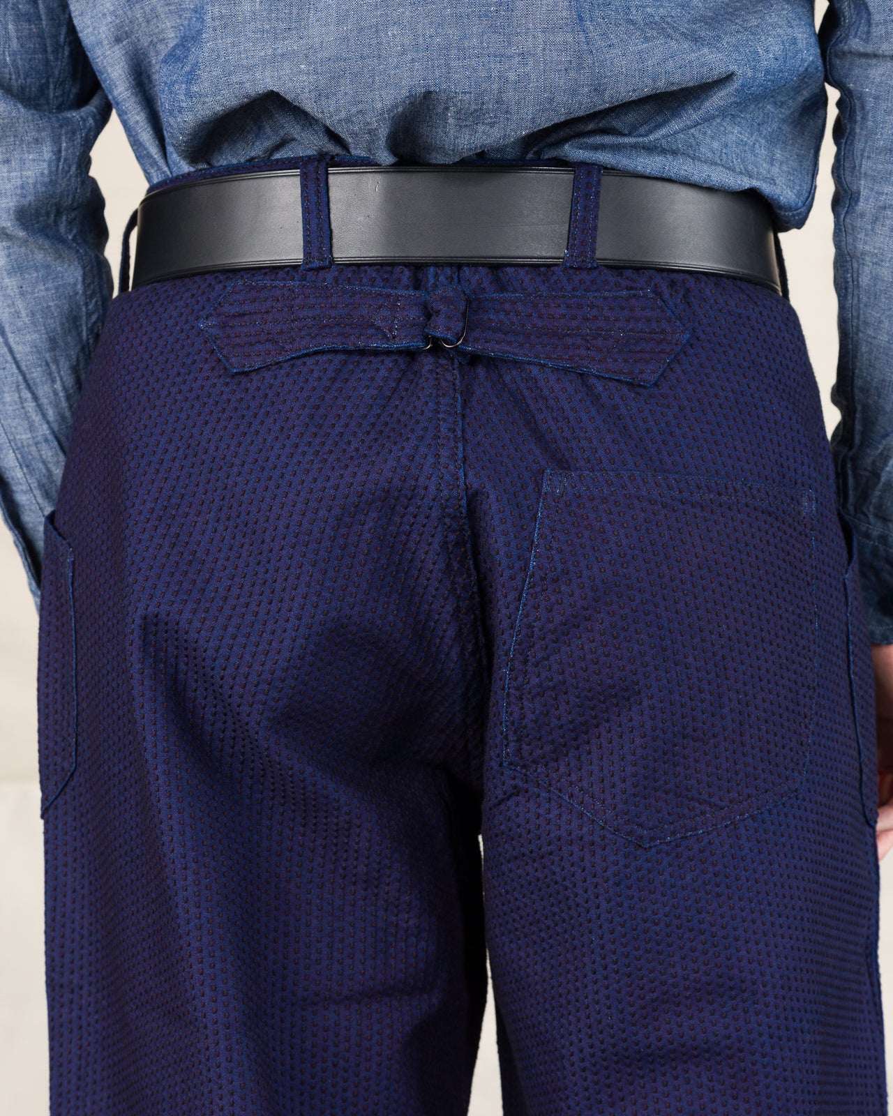 Black Sign 1920s "Sashiko" Montgomery Trousers - Deep Indigo - Standard & Strange