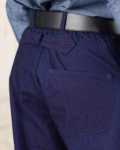 Black Sign 1920s "Sashiko" Montgomery Trousers - Deep Indigo - Standard & Strange