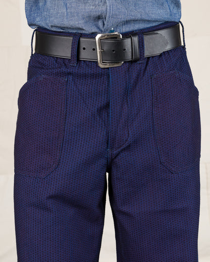 Black Sign 1920s "Sashiko" Montgomery Trousers - Deep Indigo - Standard & Strange