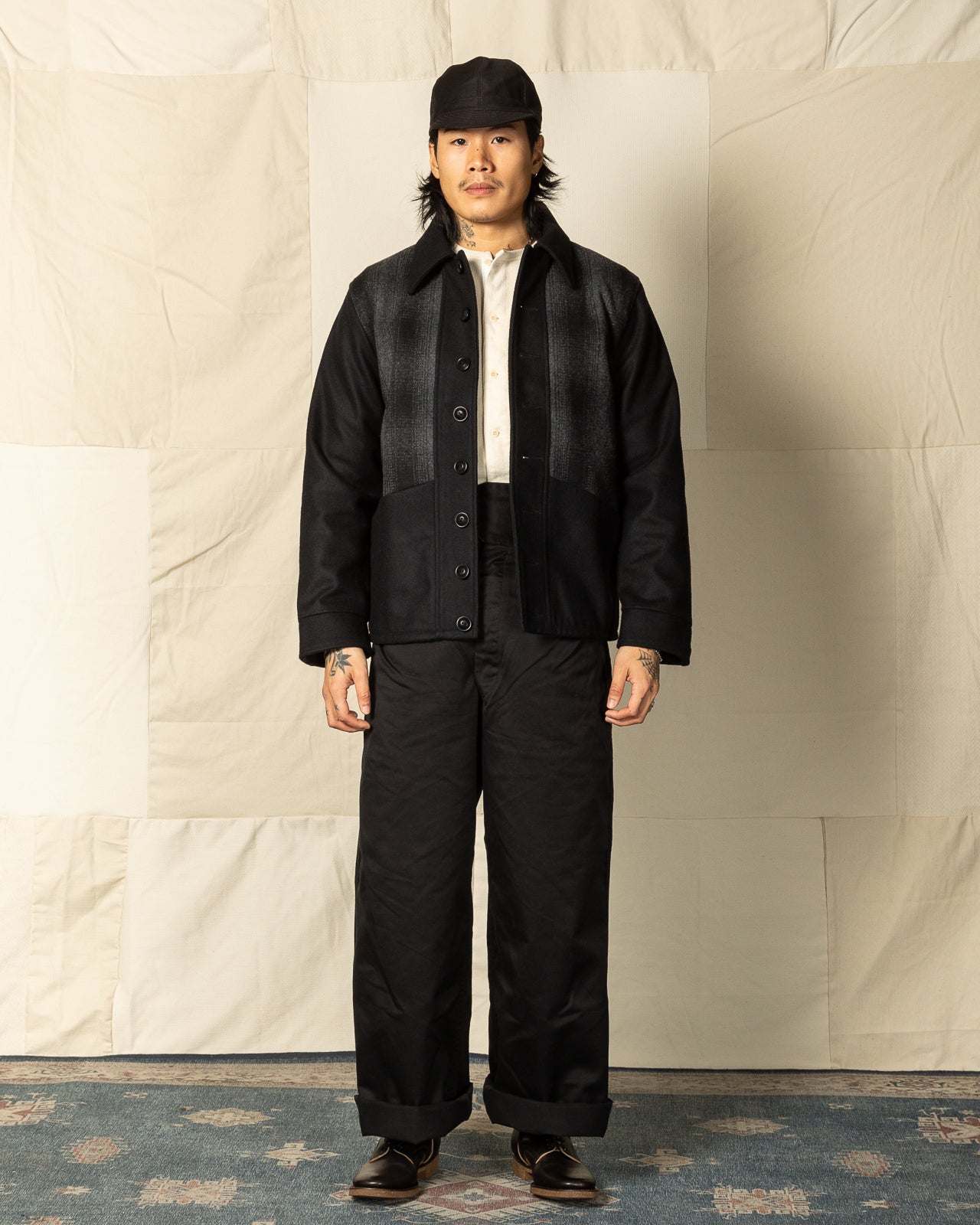 Black Sign 1930s 2-Tone Sports Jacket - Rat Gray Ombre Check - Standard & Strange