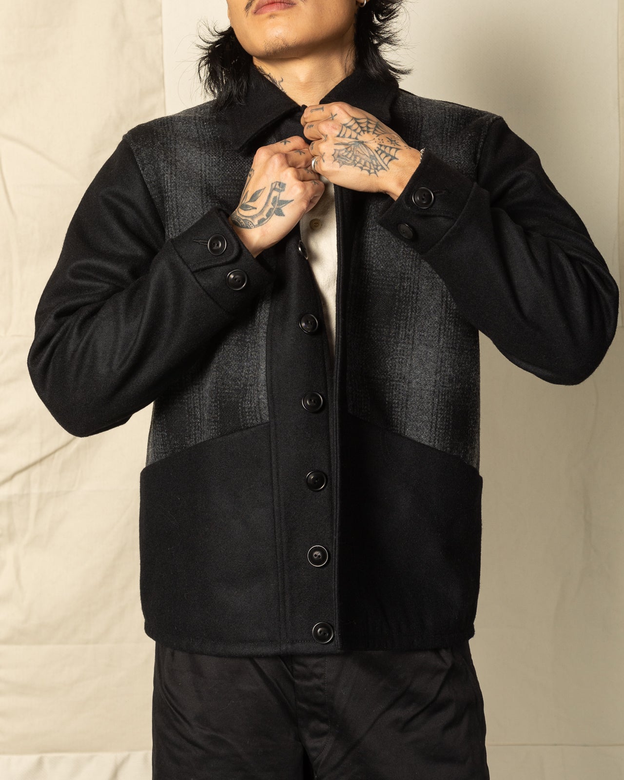 Black Sign 1930s 2-Tone Sports Jacket - Rat Gray Ombre Check - Standard & Strange