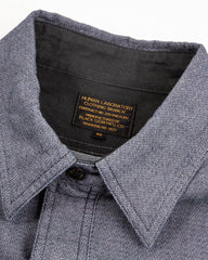 Black Sign 1930s 5.5oz Indigo Dobby Chambray Solder Shirt - Indigo - Standard & Strange