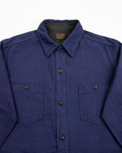 Black Sign 1930s 5.5oz Indigo Dobby Solder Shirt - Dark Indigo - Standard & Strange