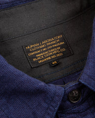 Black Sign 1930s 5.5oz Indigo Dobby Solder Shirt - Dark Indigo - Standard & Strange