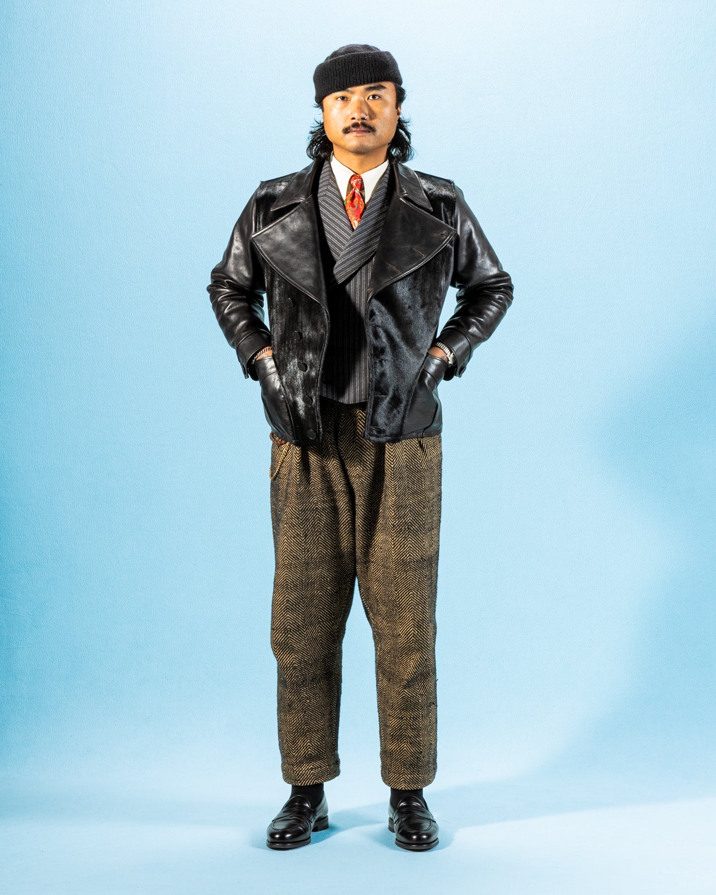 BLACK SIGN 1930s Howard Jacket ホースレザー　ヘア 1930s Howard Jacket / Silky Black - BSFJ-25401 | Collection