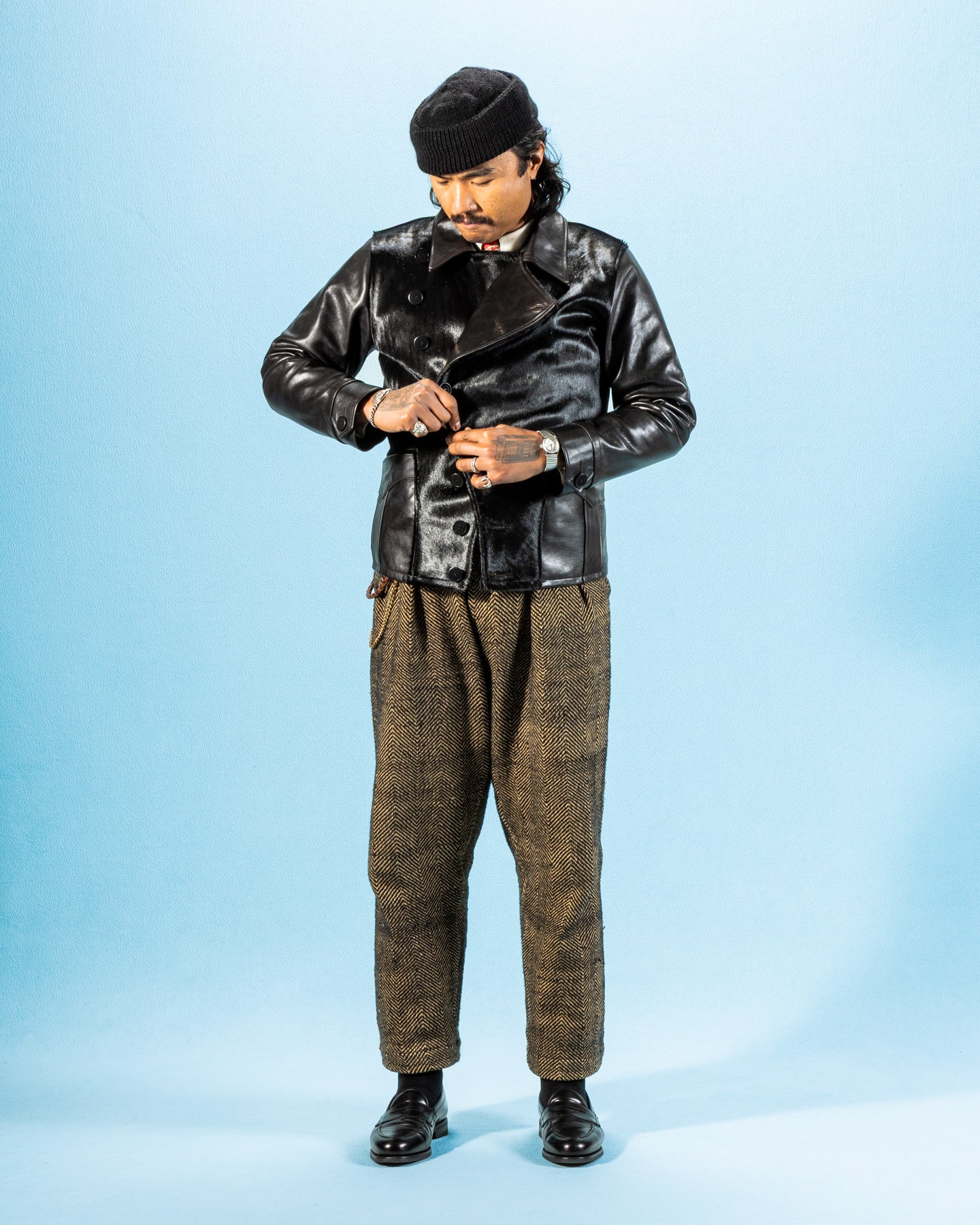 BLACK SIGN 1930s Howard Jacket ホースレザー　ヘア 1930s Howard Jacket - Silky Black – Standard & Strange