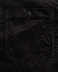 Black Sign 1930s Shining Cord Solder Shirt - Silky Black - Standard & Strange