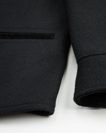 Black Sign 1930s Wool Melton Duce Coat - Midnight Black - Standard & Strange