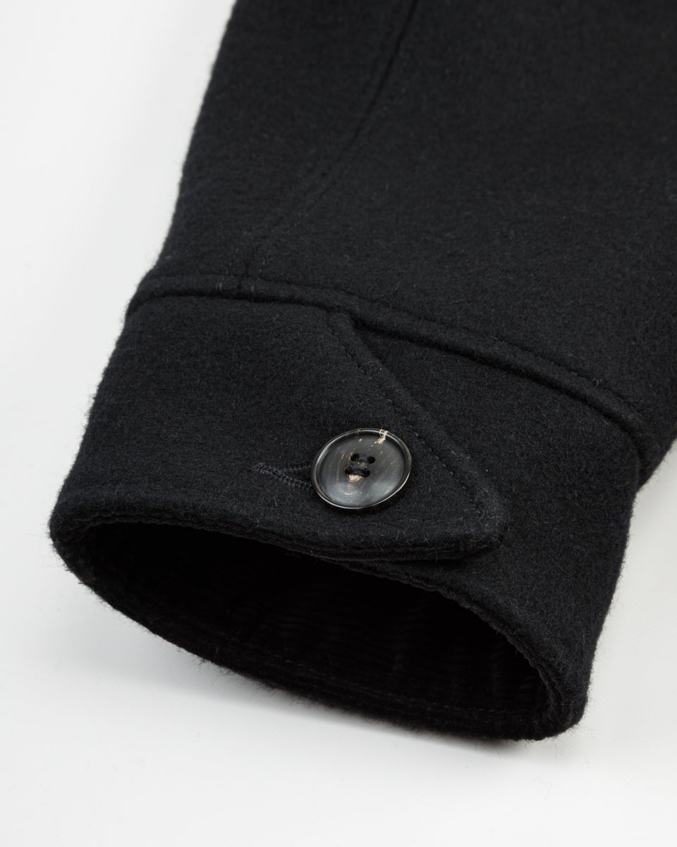 Black Sign 1930s Wool Melton Duce Coat - Midnight Black – Standard