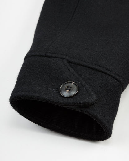 Black Sign 1930s Wool Melton Duce Coat - Midnight Black - Standard & Strange