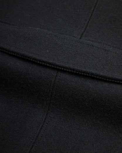 Black Sign 1930s Wool Melton Duce Coat - Midnight Black - Standard & Strange