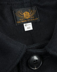 Black Sign 1930s Wool Melton Duce Coat - Midnight Black - Standard & Strange