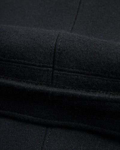 Black Sign 1930s Wool Melton Duce Coat - Midnight Black - Standard & Strange
