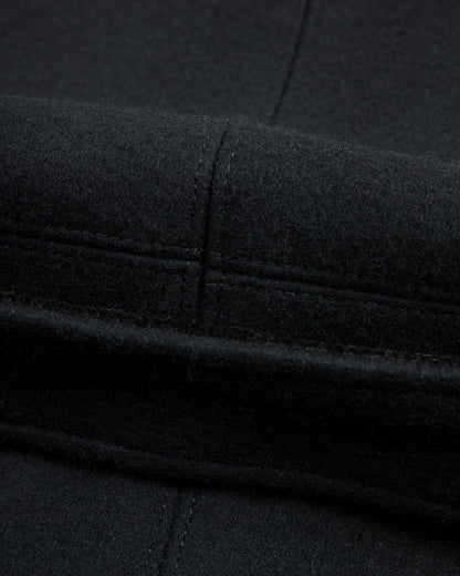 Black Sign 1930s Wool Melton Duce Coat - Midnight Black - Standard & Strange