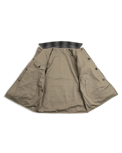 Black Sign 1940s 2-Way Field Jacket - Rat Gray Ombre Check - Standard & Strange