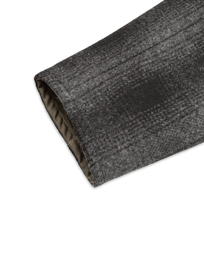 Black Sign 1940s 2-Way Field Jacket - Rat Gray Ombre Check - Standard & Strange