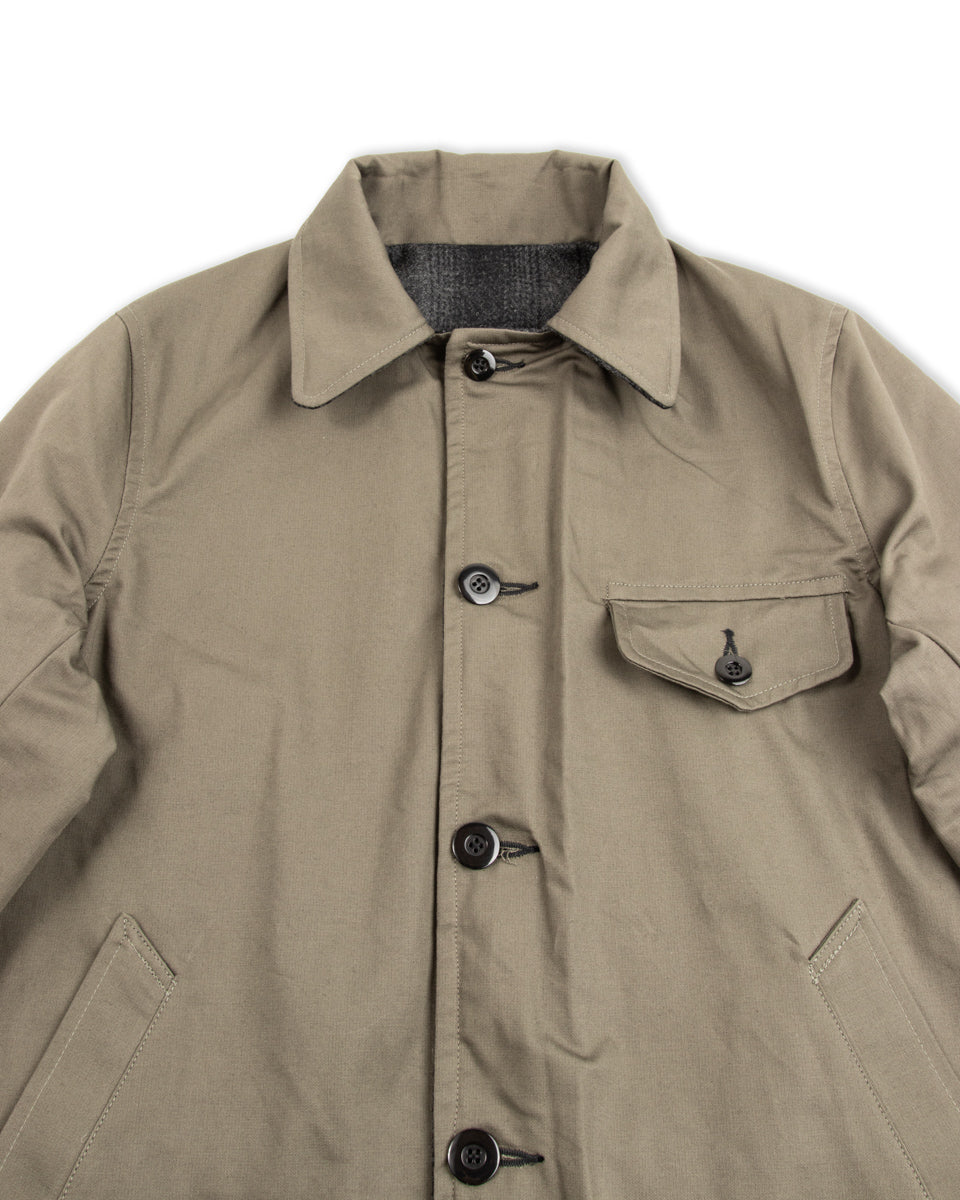 Black Sign 1940s 2-Way Field Jacket - Rat Gray Ombre Check - Standard & Strange