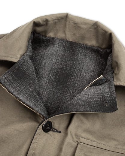 Black Sign 1940s 2-Way Field Jacket - Rat Gray Ombre Check - Standard & Strange