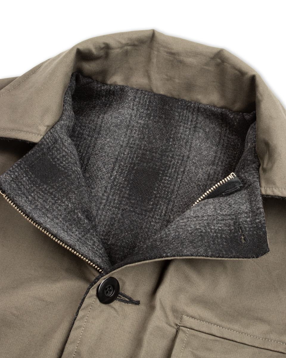 Black Sign 1940s 2-Way Field Jacket - Rat Gray Ombre Check - Standard & Strange
