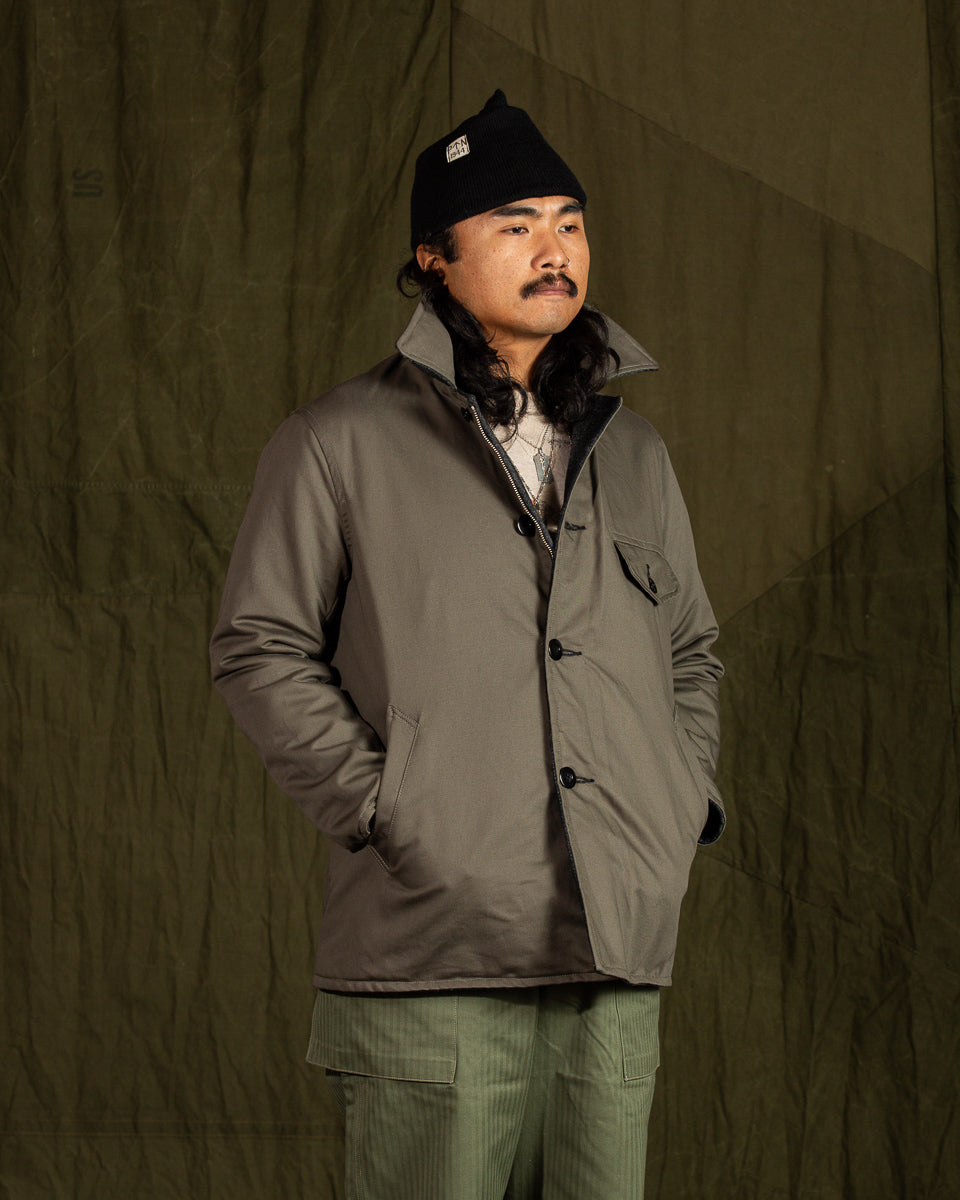 Black Sign 1940s 2-Way Field Jacket - Rat Gray Ombre Check - Standard & Strange