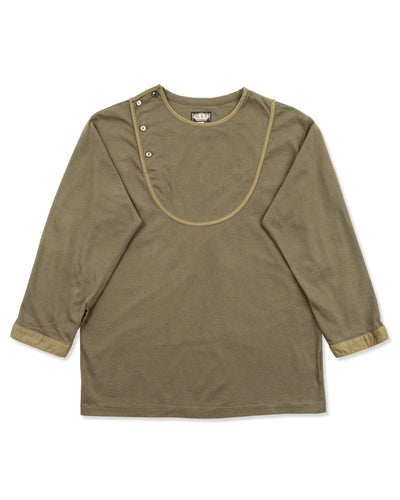 Black Sign 3/4 Sleeve Double Breasted Underwear - Soldier Green - Standard & Strange