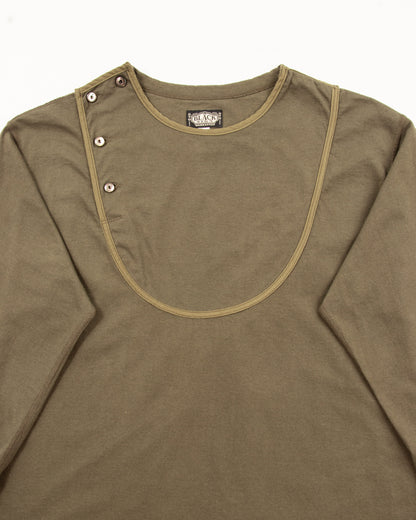 Black Sign 3/4 Sleeve Double Breasted Underwear - Soldier Green - Standard & Strange