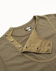 Black Sign 3/4 Sleeve Double Breasted Underwear - Soldier Green - Standard & Strange