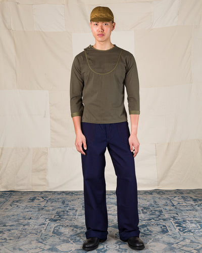 Black Sign 3/4 Sleeve Double Breasted Underwear - Soldier Green - Standard & Strange