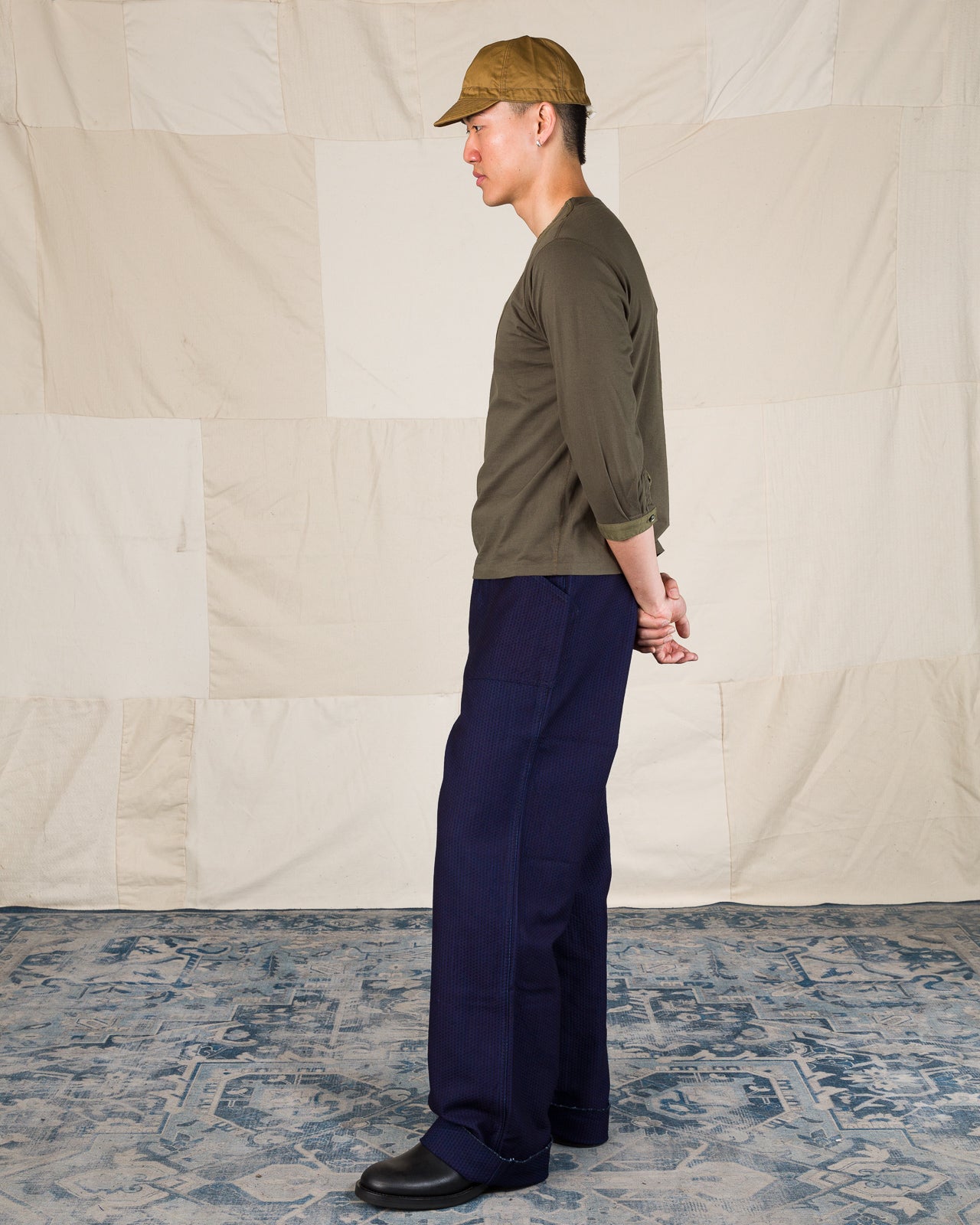 Black Sign 3/4 Sleeve Double Breasted Underwear - Soldier Green - Standard & Strange