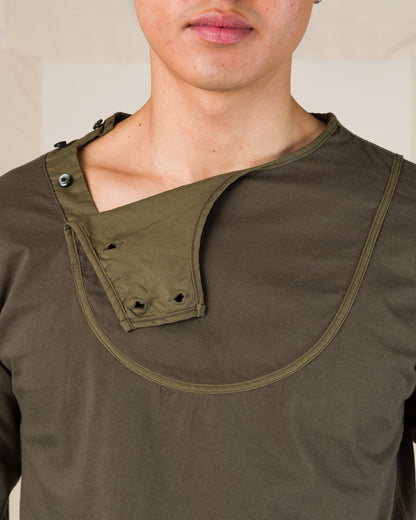 Black Sign 3/4 Sleeve Double Breasted Underwear - Soldier Green - Standard & Strange