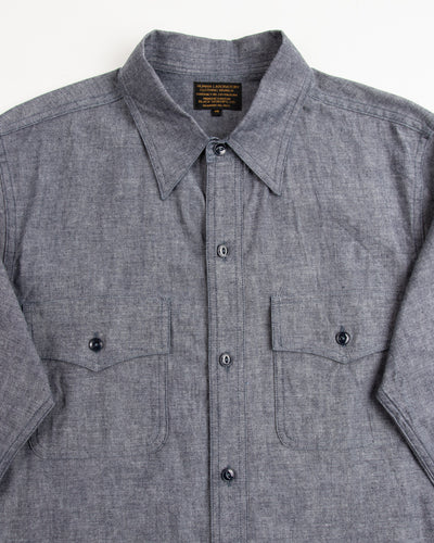 Black Sign 6.5oz Chambray US Navy Shirts - Royal Navy - Standard & Strange