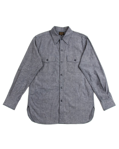 Black Sign 6.5oz Chambray US Navy Shirts - Royal Navy - Standard & Strange