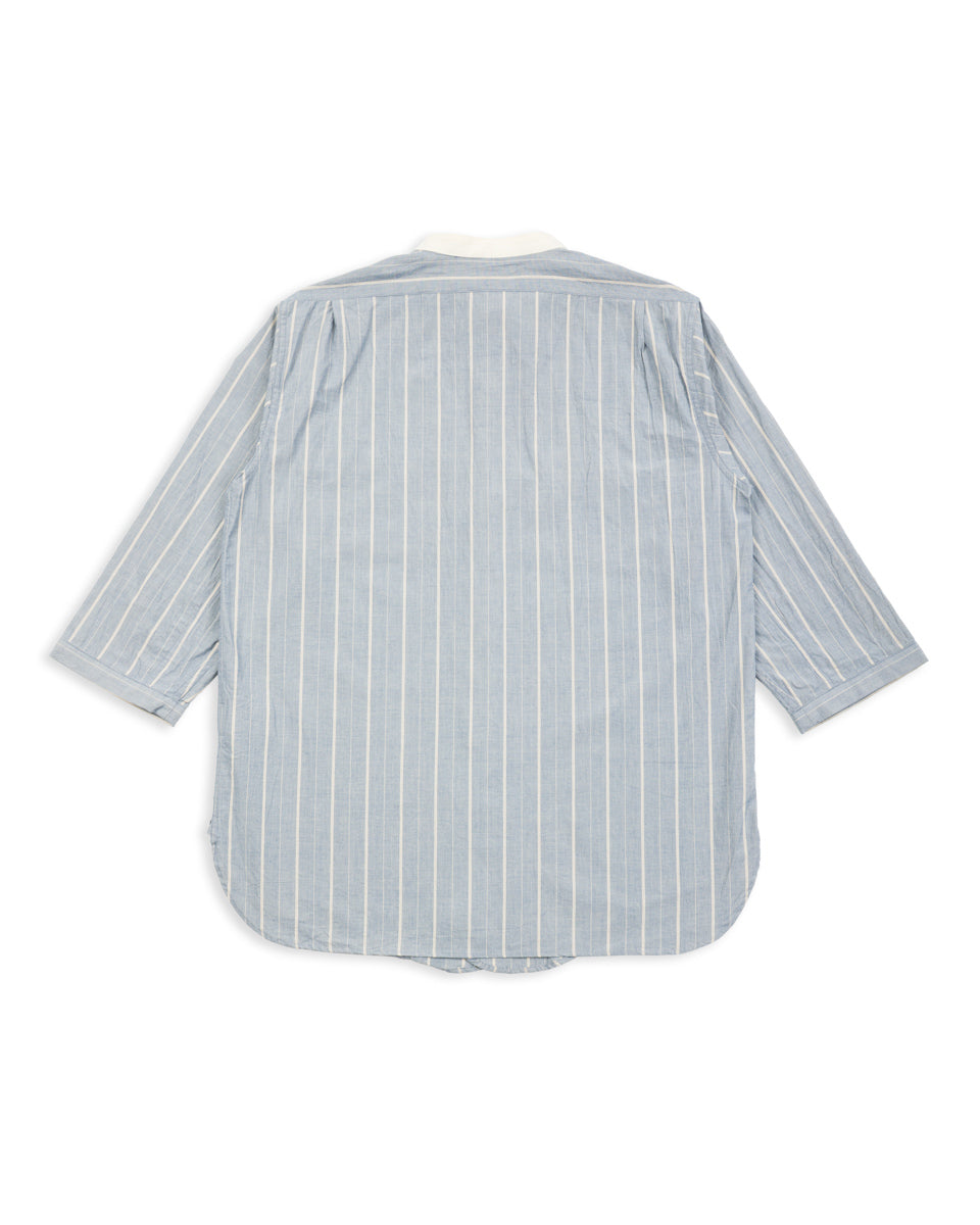 Antique Stripe Band Collar Shirt - Ice Blue – Standard & Strange