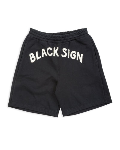 Black Sign BS Boxercise Shorts - Midnight Black - Standard & Strange