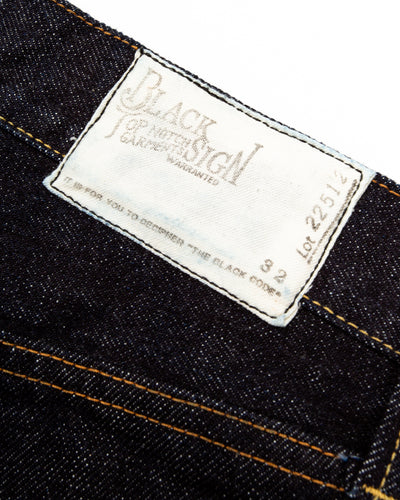 Black Sign BS Denim Pants Wide Straight - 14oz Indigo - Standard & Strange