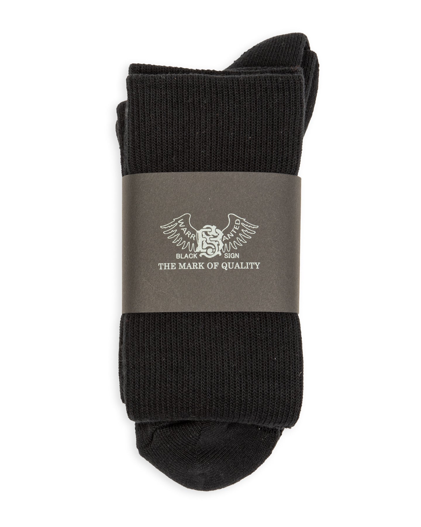 Black Sign BS Fit Boot Socks - Midnight Black - Standard & Strange